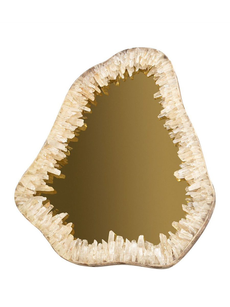 New design rose quartz bronzed mirror rozenkwart spiegel