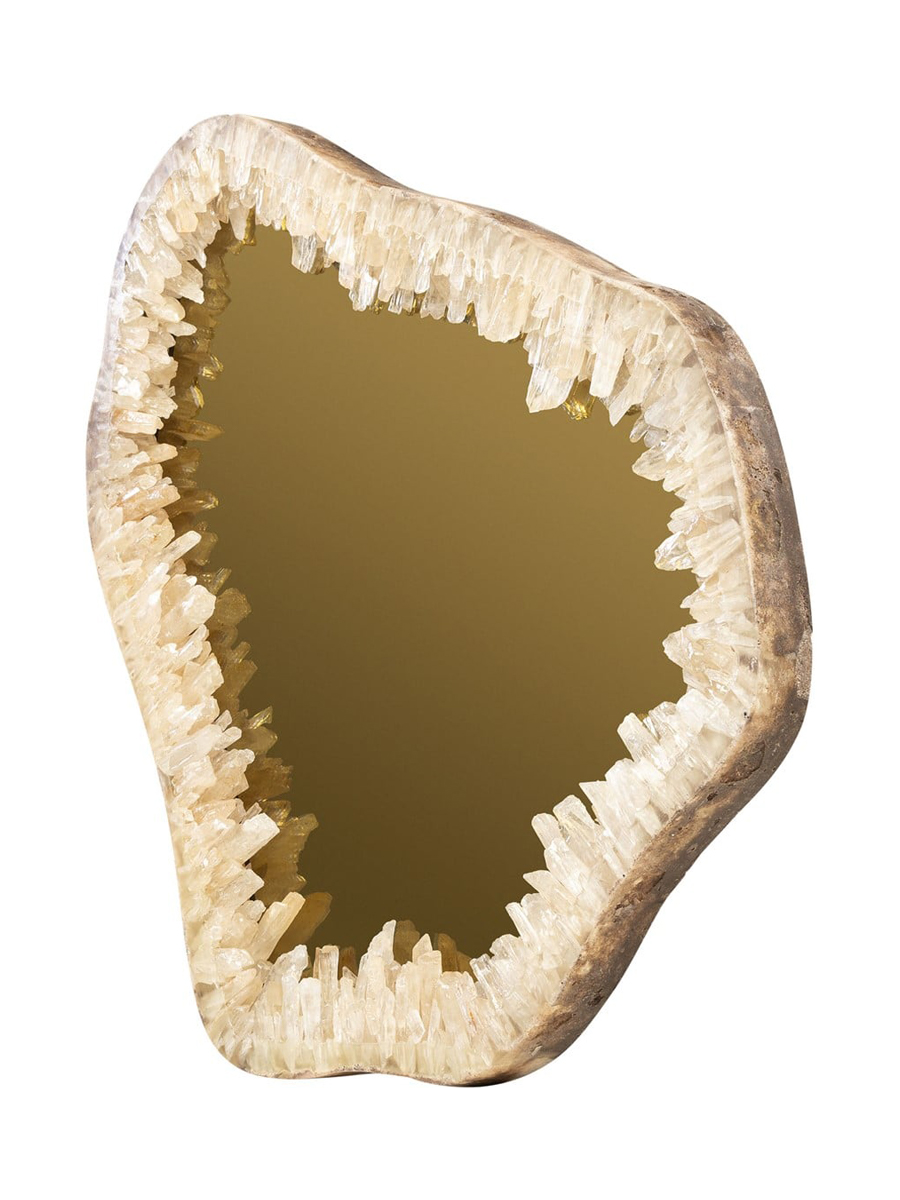 New design rose quartz bronzed mirror rozenkwart spiegel