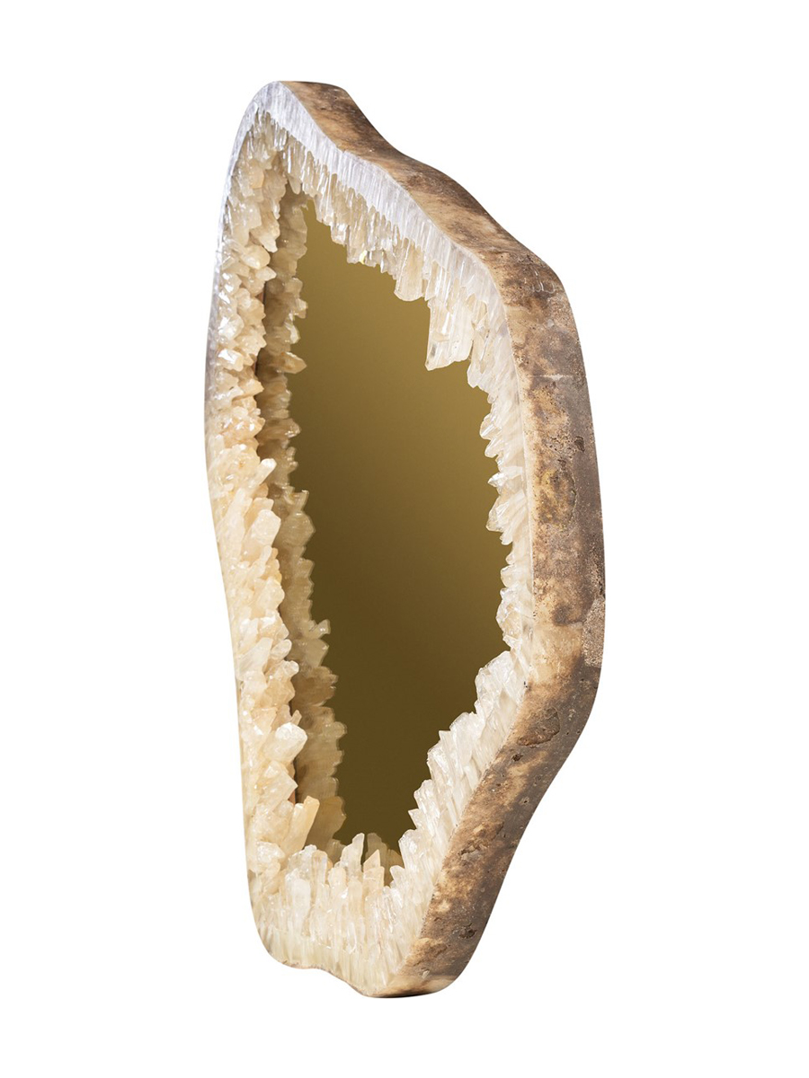 New design rose quartz bronzed mirror rozenkwart spiegel