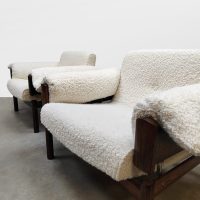 Midcentury interior design Brazilian lounge chairs fauteuils Percival Lafer 1960