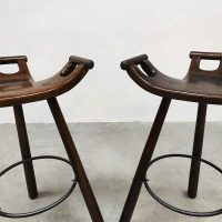 Vintage Spanish barstools barkrukken 'Brutalism'