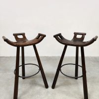 Midcentury interior design Spanish barstools barkrukken 'Brutalism'