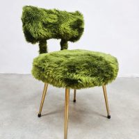 Vintage green Moumoute chair stoel Pelfran 1970