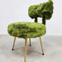 Vintage green Moumoute chair stoel Pelfran 1970