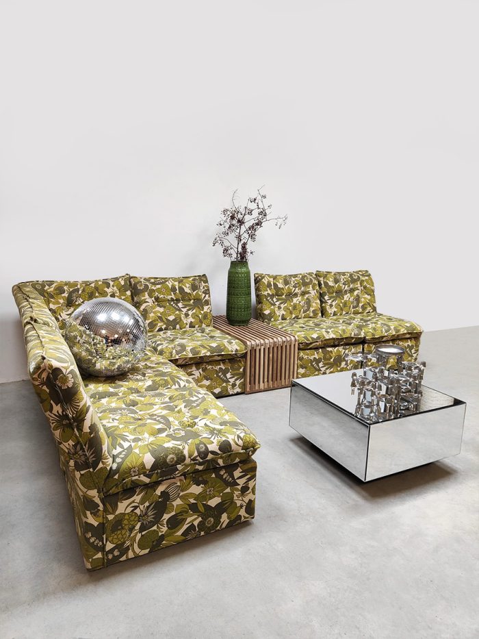 Vintage modular sofa modulaire elementen bank 'Botanical vibes'