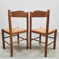 Vintage rush dining chairs houten eetkamerstoelen Wabi Sabi