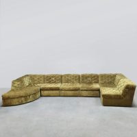 Vintage velvet green modular velvet sofa lounge bank Laauser