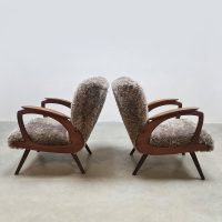 Vintage Scandinavian design wingback chairs lounge fauteuils