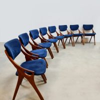 Midcentury interior Danish design dining chairs eetkamerstoelen Hovmand Olsen Deens vintage design