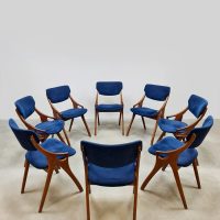 Midcentury interior Danish design dining chairs eetkamerstoelen Hovmand Olsen Deens