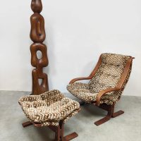 Vintage Siesta lounge chair & ottoman Ingmar Relling Westnofa