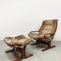 Vintage Siesta lounge chair & ottoman Ingmar Relling Westnofa