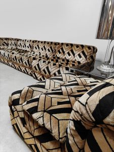 Vintage interior design modular sofa elementen bank ‘Geometric Deluxe'