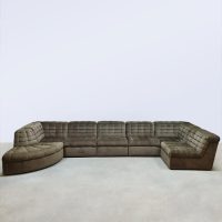 Vintage modular sofa seating elements Laauser XXL ''Olive''