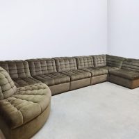 Vintage modular sofa seating elements Laauser XXL ''Olive''