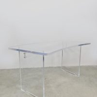 Vintage plexiglas polycarbonaat office desk 'Transparency'