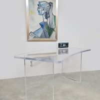 Vintage plexiglas polycarbonaat office desk 'Transparency'