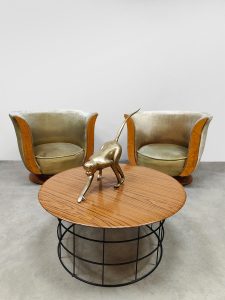 Art deco Depose Tulip lounge chairs tulp stoelen hotel 'Le Malandre'