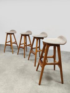 Danish vintage design barstools OD 61 barkrukken Erik Buch O.D. Møbler