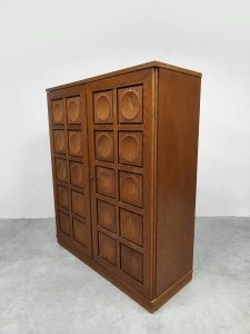 Midcentury furniture design brutalist bar cabinet 'Cubism' Gerhard Bartels