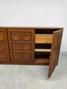 vintage furniture design brutalist sideboard credenza dressoir 'Cubism'