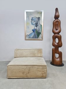 Vintage design seating element modular sofa COR trio