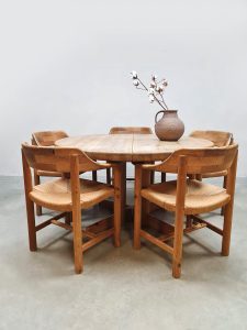VintaVintage dining set table and chairs eetkamerset Rainer Daumiller style ge interior design dining set table and chairs eetkamer set Rainer Daumiller 1970s