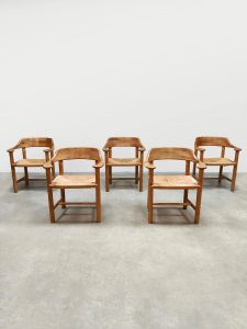 Vintage dinner chairs eetkamerstoelen Rainer Daumiller style 1970s