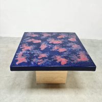 Midcentury interior design fat lava tile coffee table salontafel 1960