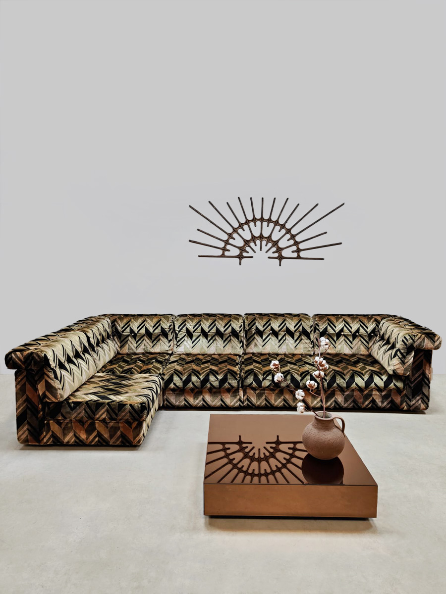 Vintage modular lounge sofa modulaire elementen bank 'Graphic'