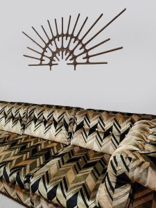 Vintage modular sofa elementen bank 'graphic print'