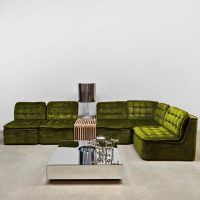 Vintage modular lounge sofa modulaire elementen bank 'Green velvet'