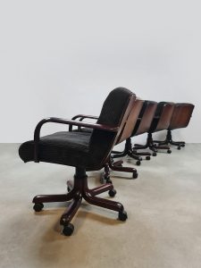 Vintage swivel office desk chair 'Chocolat brown'