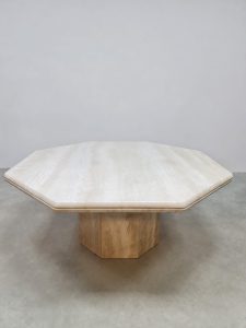 Vintage travertine 'Octagon' coffee table 1970s