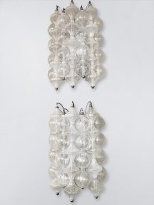 Vintage tulipan glass sconce lamp J.T. Kalmar 1960s