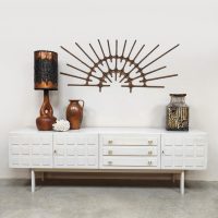 Vintage wooden credenza sideboard dressoir Musterring 'Cubism'