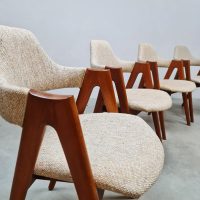 Danish design Compass dining chairs vintage Deense eetkamerstoelen Kai Kristiansen SVA mobler