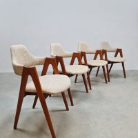 Danish design Compass dining chairs vintage Deense eetkamerstoelen Kai Kristiansen
