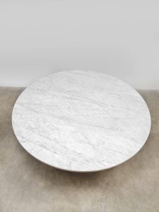 Midcentury interior design marble low dining table PK54 eetkamertafel Poul Kjaerholm for Fritz Hansen 1990