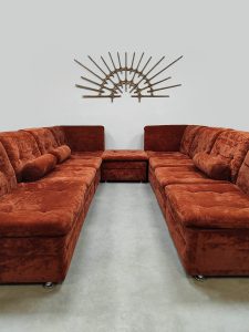 Vintage modular element sofa 'Havanna rust'