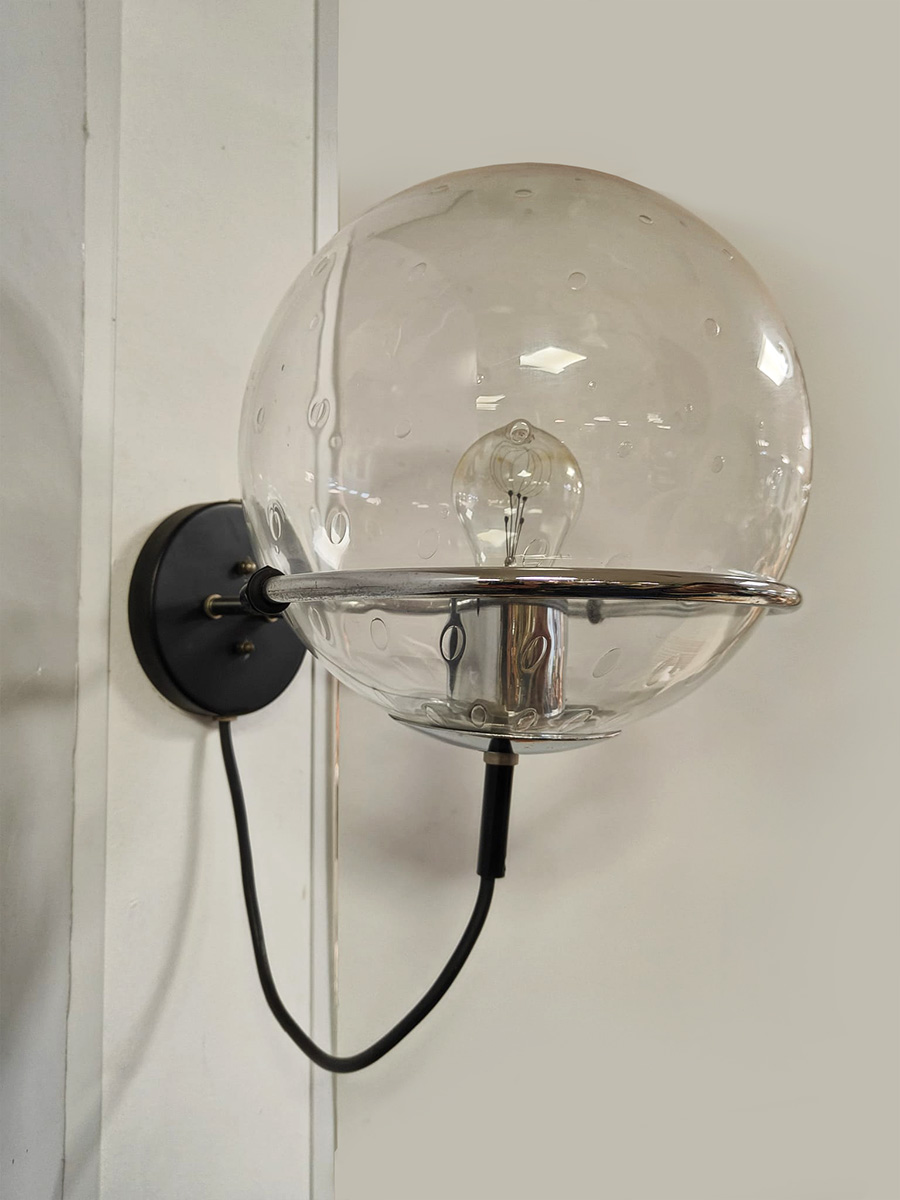 Vintage raindrop wall lamp globe teardrop wandlamp Raak 1970