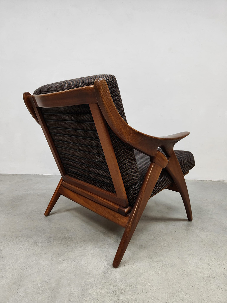 Midcentury design 'De Knoop' easy chair armchair vintage fauteuil De Ster Gelderland 1960's