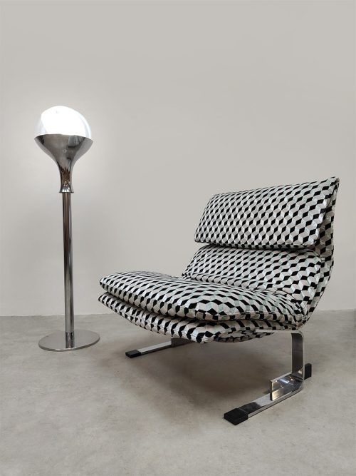 Midcentury interior design Murano glass globe floorlamp vintage vloerlamp Targetti 1960