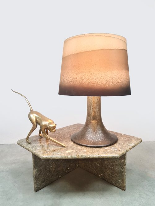 Vintage large illuminated Murano glass table lamp glazen tafellamp Peill & Putzler