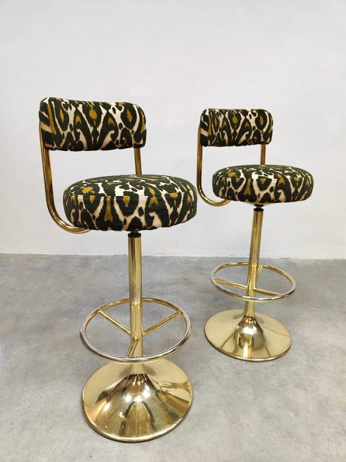 Swedish vintage design Borje Johanson Cobra barstools barkrukken Pierre Frey