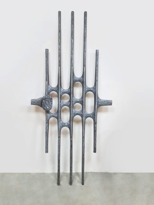 Brutalist midcentury design wall art metal vintage wandsculptuur 1970