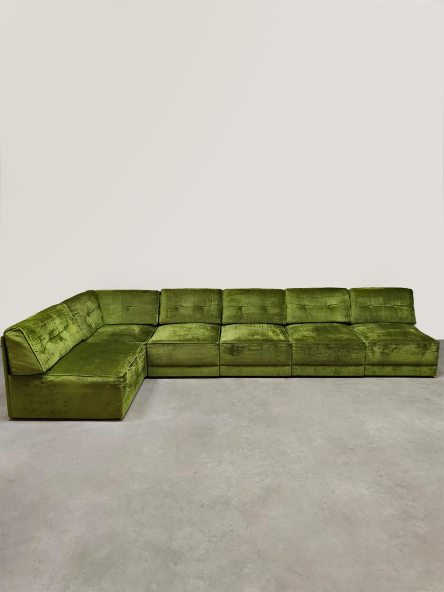 furniture design modular sofa vintage modulaire elementen bank ‘Green velvet Spirit’ 5 furniture design modular sofa vintage modulaire elementen bank ‘Green velvet Spirit’ 5
