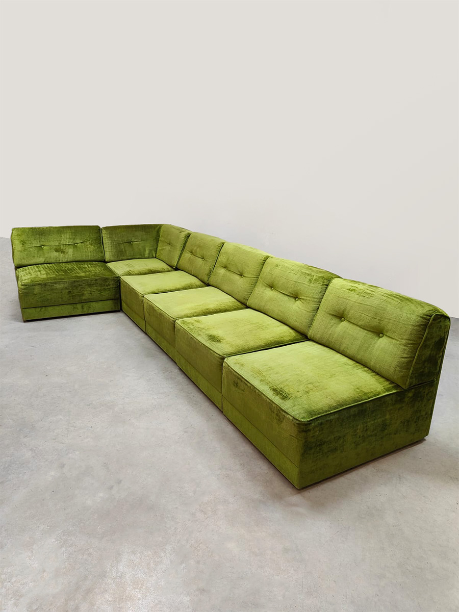 furniture design modular sofa vintage modulaire elementen bank ‘Green velvet Spirit’ 5 furniture design modular sofa vintage modulaire elementen bank ‘Green velvet Spirit’ 5