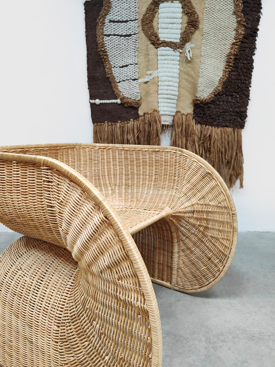 New prototype design Fole rattan lounge chair rotan fauteuil