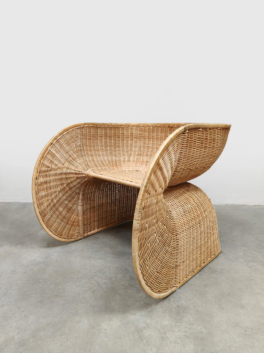 New prototype design Fole rattan lounge chair rotan fauteuil